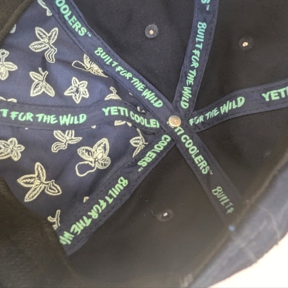 YETI Coolers "Built for the Wild" Strapback Adjustable Blue Ball Cap - Picture 6 of 6